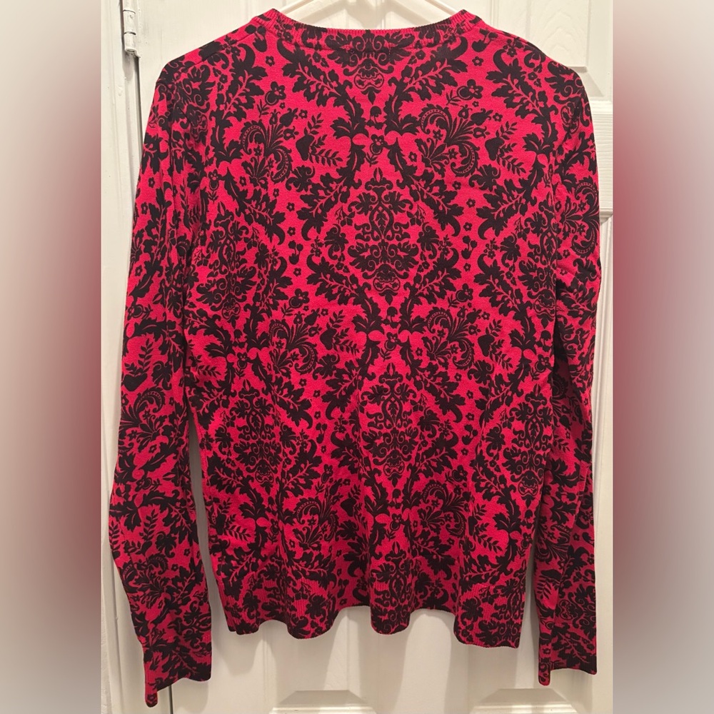 George Brand Red and Black Patterned Cardigan - Picture 4 of 4